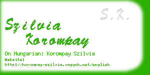 szilvia korompay business card